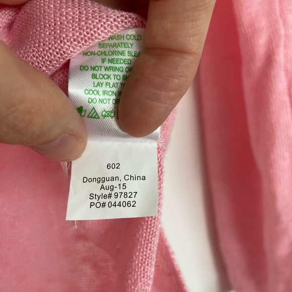 Lilly Pulitzer Pink Linen Alana Pullover XS - Picture 7 of 9